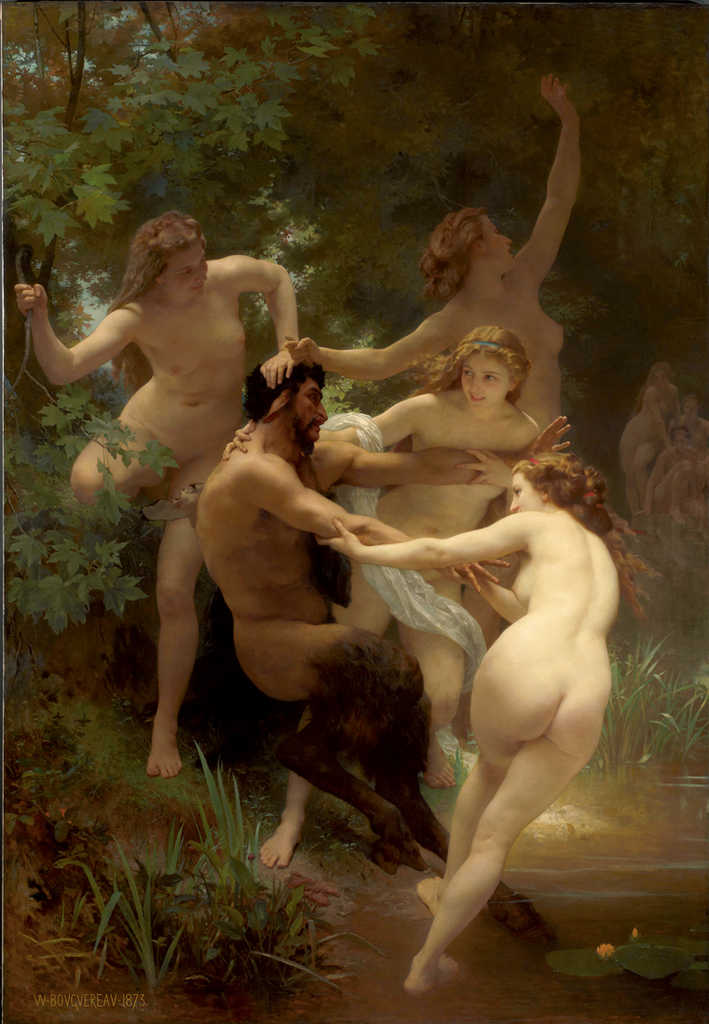  阿道夫·布格罗 Adolphe Bouguereau —— 林中仙女与森林之神